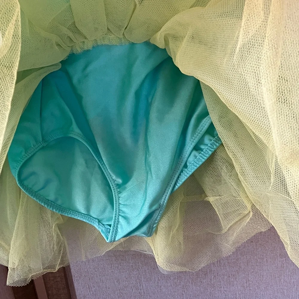 FINAL MARKDOWN Revolution Dancewear Costume in Coral and light aqua mc